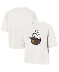 '47 Brand Women's San Diego Padres Ice Cream Helmet Short-Sleeve Screen-Print Graphic T-Shirt