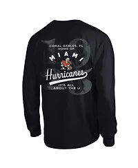 Champion Men's Black Miami Hurricanes Laminated All-Star Long Sleeve T-Shirt