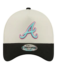 New Era Men's Cream Atlanta Braves Stadium Chrome 9FORTY A-Frame Adjustable Hat