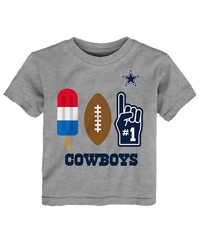 Nfl Toddler Heather Gray New York Giants Americana Pop T-Shirt