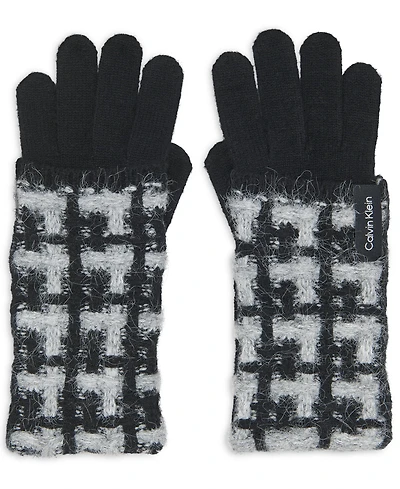 Calvin Klein Women's Grid Knit Gloves