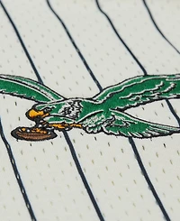 Mitchell & Ness Men's Cream Philadelphia Eagles Big Tall Heavyweight Mesh Button-Up Fashion Jersey