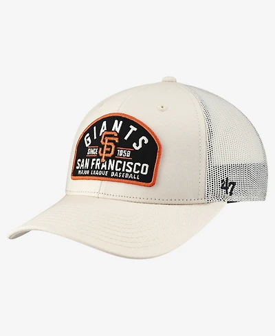 47 Brand Men's Cream San Francisco Giants Leland Adjustable Trucker Hat