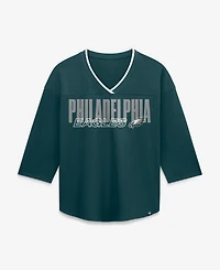 Fanatics Women's Philadelphia Eagles Team First Deceptive Juke 3/4-Sleeve V-Neck T-Shirt