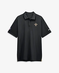Nike Men's Black New Orleans Saints Sideline Powerful Blocking Dri-fit Tour Polo Shirt