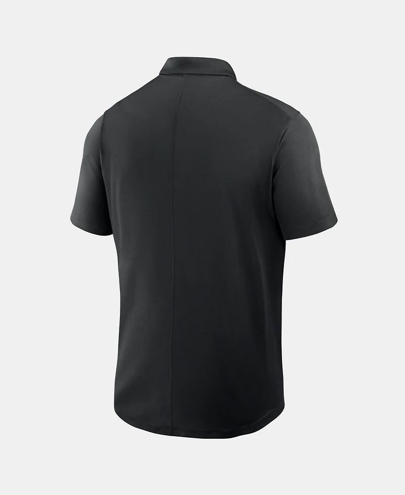 Nike Men's Black Detroit Lions Wordmark Victory Dri-fit Polo Shirt
