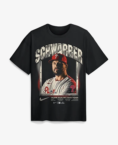 Nike Men's Kyle Schwarber Black Philadelphia Phillies Max90 Graphic T-Shirt