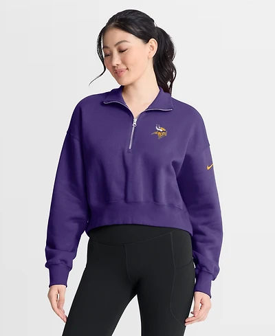 Nike Women's Purple Minnesota Vikings Phoenix Fleece Quarter-Zip Sweatshirt