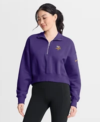 Nike Women's Purple Minnesota Vikings Phoenix Fleece Quarter-Zip Sweatshirt