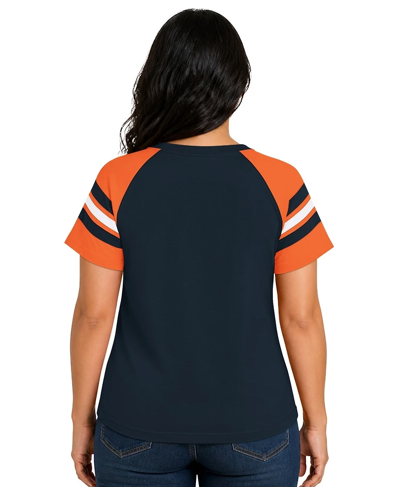 Starter Plus Chicago Bears Game On Notch Neck Raglan T-Shirt