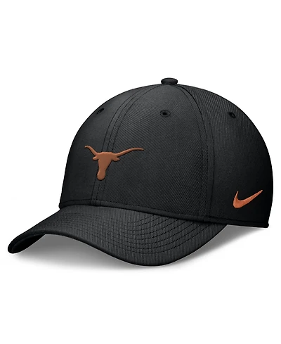 Nike Men's Black Texas Longhorns Rise Swoosh Dri-fit Flex Hat