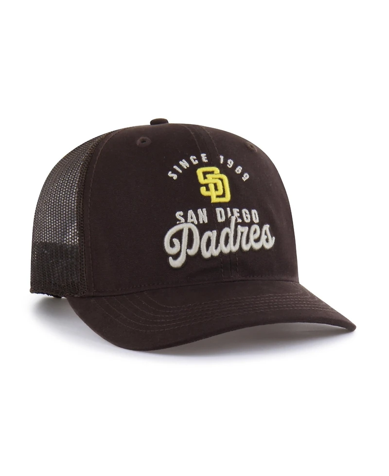 47 Brand Men's Brown San Diego Padres Pitstop Trucker Adjustable Hat