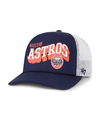 47 Brand Men's Navy Houston Astros Meander Foam Trucker Snapback Hat