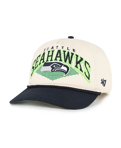 '47 Brand Men's Cream Seattle Seahawks Pomona Two-Tone Rope Unstructured Hitch Adjustable Hat