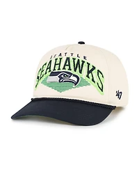 '47 Brand Men's Cream Seattle Seahawks Pomona Two-Tone Rope Unstructured Hitch Adjustable Hat