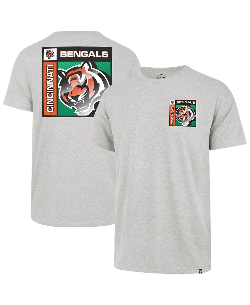 47 Brand Men's Gray Cincinnati Bengals Chrome Plate Franklin T-Shirt