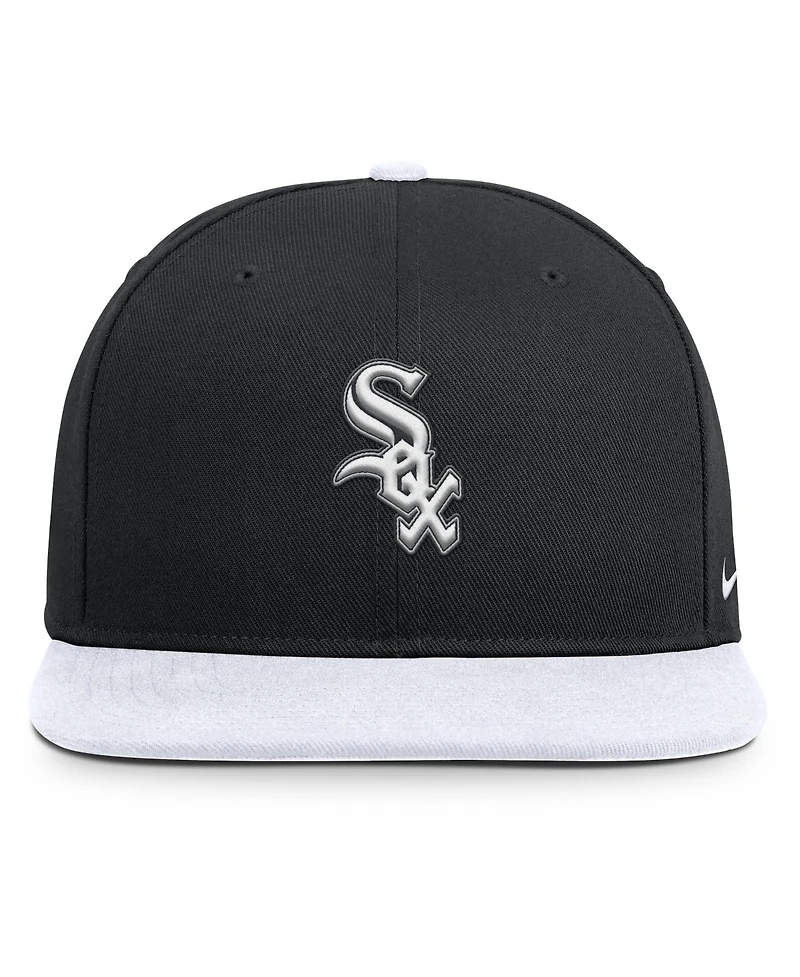 Nike Men's Black/White Chicago White Sox Primetime Pro Dri-fit Snapback Hat