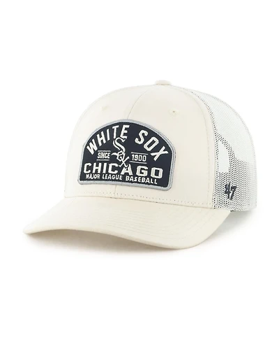 47 Brand Men's Cream Chicago White Sox Leland Adjustable Trucker Hat