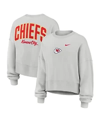 Nike Women's Gray Kansas City Chiefs Oversized Primetime Phoenix Fleece Sweatshirt