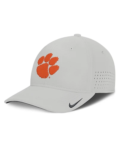 Nike Men's Gray Clemson Tigers 2026 Sideline Practice AeroBill SwooshFlex Dri-fit Hat