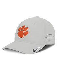 Nike Men's Gray Clemson Tigers 2026 Sideline Practice AeroBill SwooshFlex Dri-fit Hat
