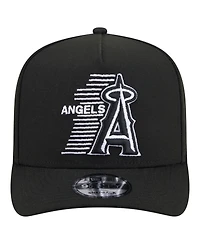 New Era Men's Black Los Angeles Angels Motion A-Frame 9FIFTY Snapback Hat