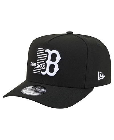 New Era Men's Black Boston Red Sox Motion A-Frame 9FIFTY Snapback Hat