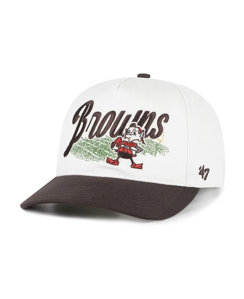 '47 Brand Men's Cream Cleveland Browns Throwback Enfield Hitch Adjustable Hat