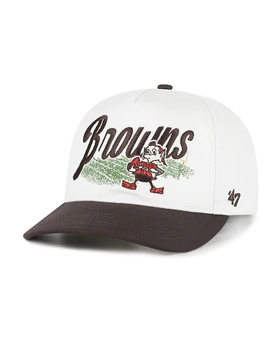 '47 Brand Men's Cream Cleveland Browns Throwback Enfield Hitch Adjustable Hat