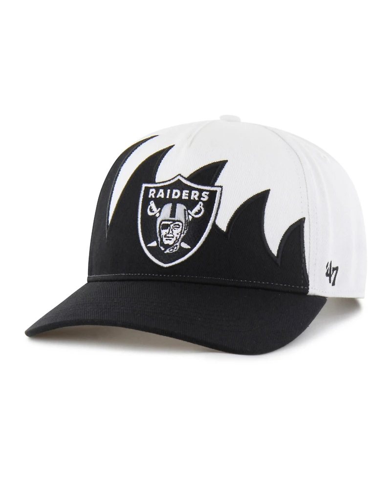 47 Brand Men's White Las Vegas Raiders Jagged Hitch Adjustable Hat