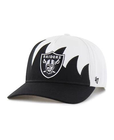 47 Brand Men's White Las Vegas Raiders Jagged Hitch Adjustable Hat