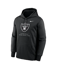 Nike Men's Black Las Vegas Raiders Toss Sweep Therma-fit Hoodie