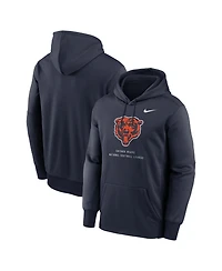 Nike Men's Navy Chicago Bears Toss Sweep Therma-fit Hoodie
