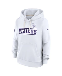 Nike Women's White Minnesota Vikings Alt Sideline Standard Issue Dri-fit Hoodie