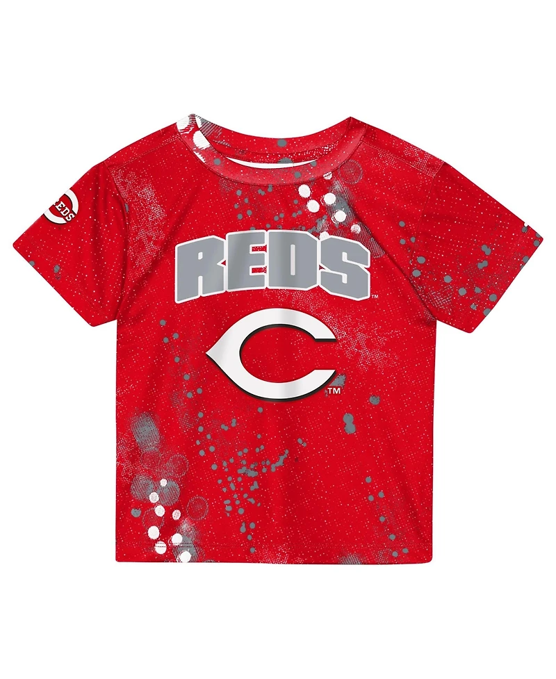 Outerstuff Toddler 2-Piece Red Cincinnati Reds Pinch Hitter T-Shirt & Shorts Set