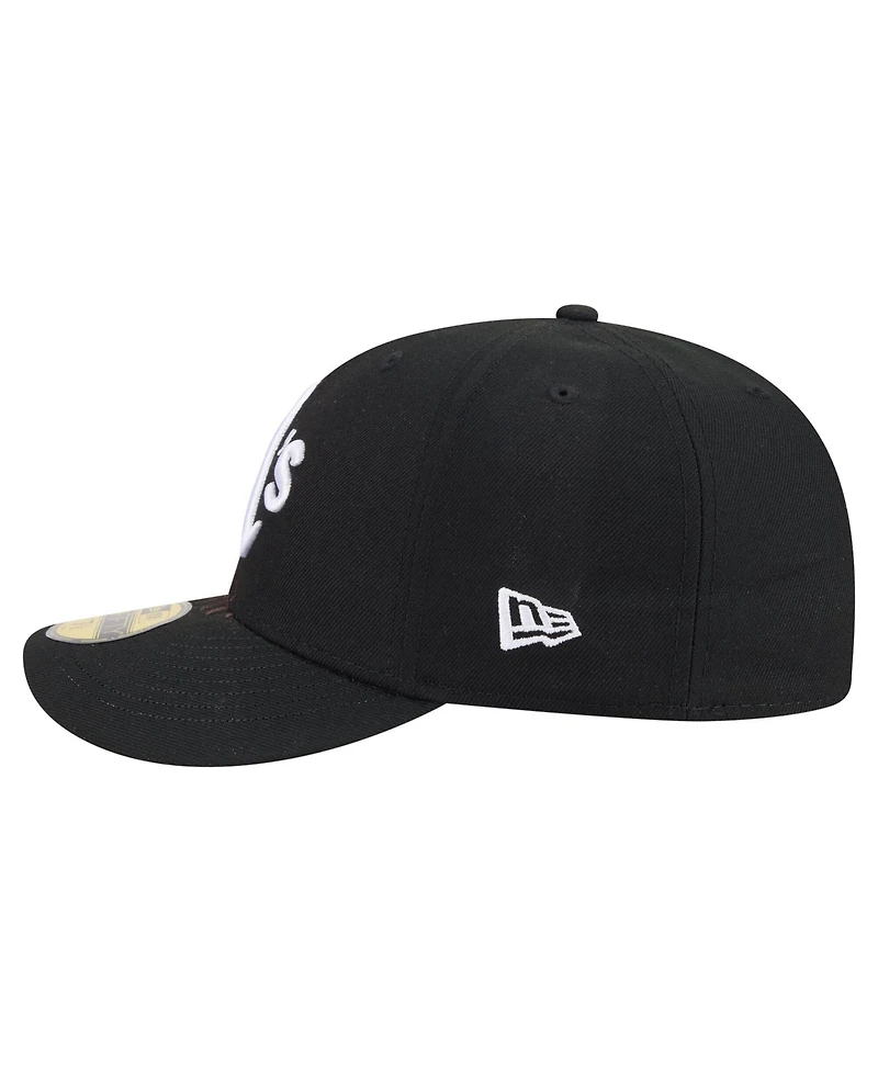 New Era Men's Black Athletics Americana Bald Eagle Pre-Curved 59FIFTY Fitted Hat