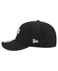 New Era Men's Black Athletics Americana Bald Eagle Pre-Curved 59FIFTY Fitted Hat