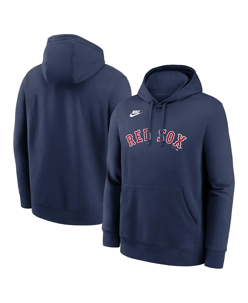 Nike Men's Navy Boston Red Sox Cooperstown Collection Wordmark Club Hoodie
