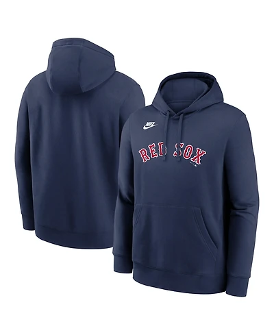 Nike Men's Navy Boston Red Sox Cooperstown Collection Wordmark Club Hoodie