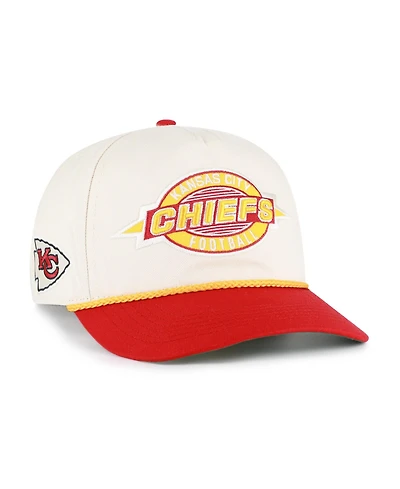 '47 Brand Men's Natural Kansas City Chiefs Frame Out Two Tone Hitch Adjustable Hat