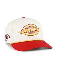'47 Brand Men's Natural Kansas City Chiefs Frame Out Two Tone Hitch Adjustable Hat