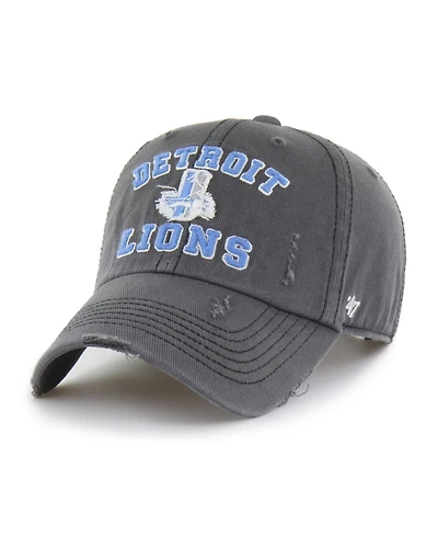 '47 Brand Men's Charcoal Detroit Lions Seymoore Clean Up Adjustable Hat