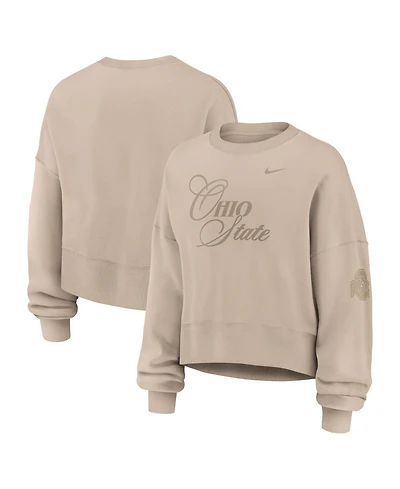 Nike Women's Ohio State Buckeyes Phoenix Fleece Oversized Long-Sleeve Sweatshirt