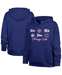 '47 Brand Women's Chicago Cubs Bow Banners Naomi Graphic Pullover Hoodie