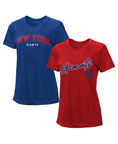 Starter Women's Royal/Red New York Giants Combo Pack T-Shirt