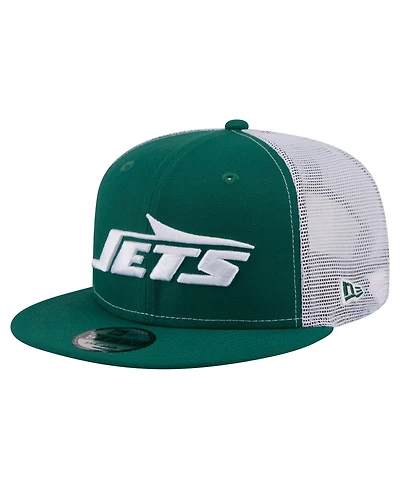 New Era Men's Green New York Jets Core Team 9FIFTY Trucker Snapback Hat