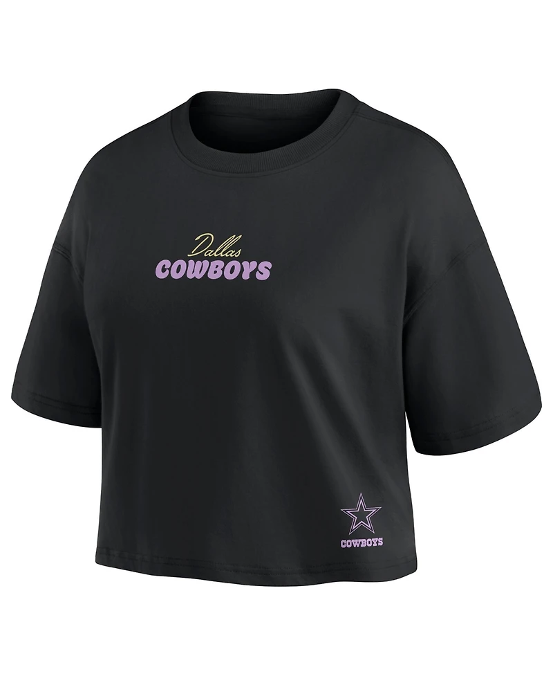 Fanatics Women's Dallas Cowboys Dak Prescott Relaxed-Fit Cropped T-Shirt