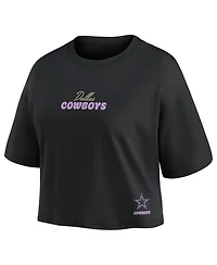 Fanatics Women's Dallas Cowboys Dak Prescott Relaxed-Fit Cropped T-Shirt