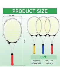 Aofar 6 Tennis Rackets Set For Adult Beginner With Balls Bag