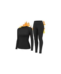 Piscifun Women Fleece Lined Thermal Long Johns Set Warm Stretch Base Layer Winter Wear